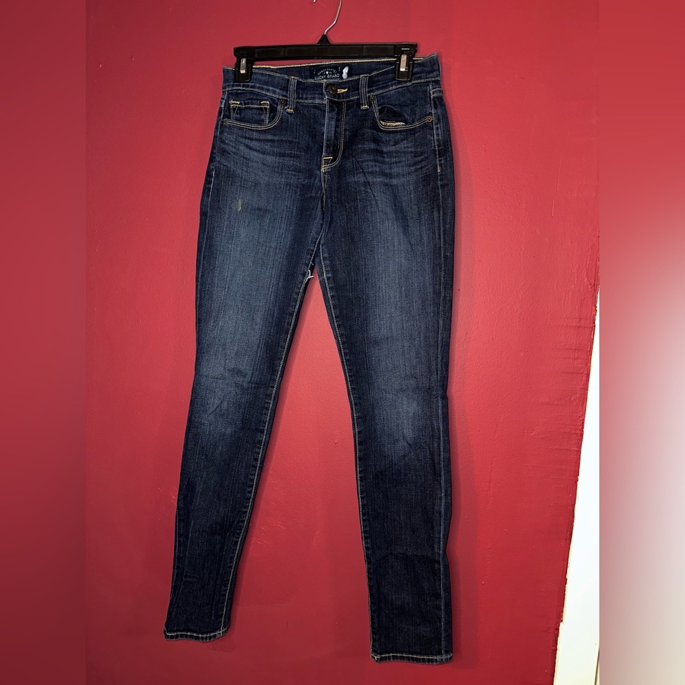 Lucky brand dark wash, skinny leg jeans